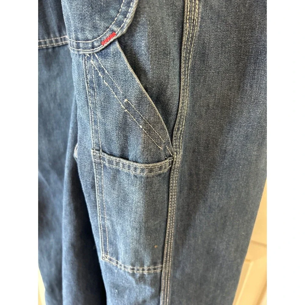 Vtg 1940s Big Mac Overalls Union Made Sanforized Blue Denim 42x29 42x28